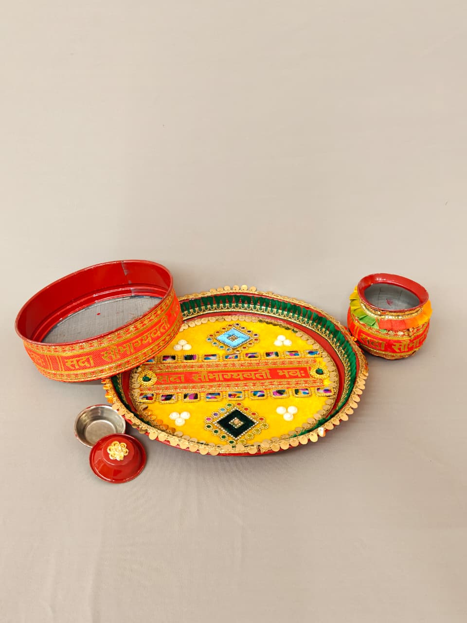 Maheshwari Fancy Store - Karvachauth Pooja Thali Set